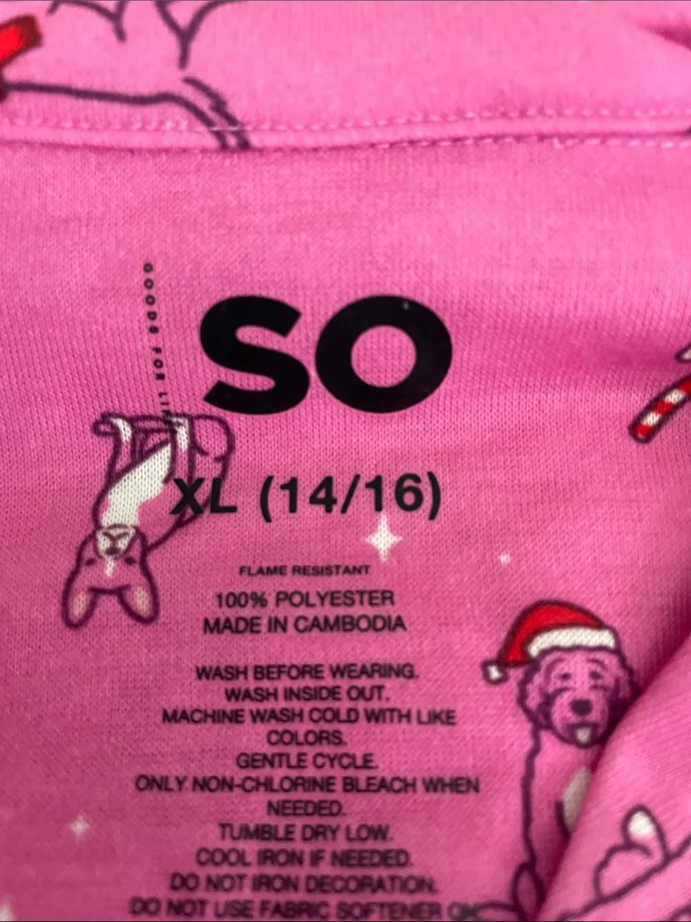 SO Bright Pink Dog Print Short Pajama Set